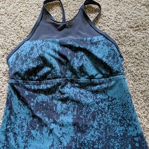 New Nike Athletic Tankini Workout Swimsuit Top SzS